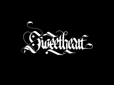 Sweetheart calligraphy freehand handmade tshirt type typography