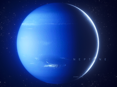 Neptune 3d blue c4d design dribbble illustration