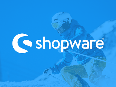 Shopware Logo blue corporate design design logo shopware ski white
