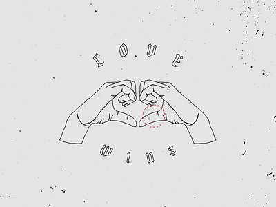 Love Wins v2 badge black black and white design grunge heart logo love love wins red typo