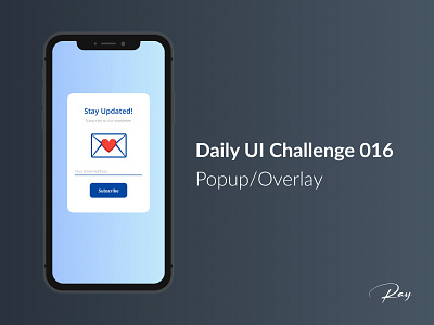 Daily UI Challenge 016 - Popup/Overlay 100 days challenge app design ui