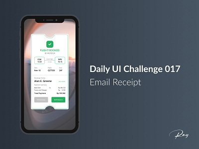 Daily UI Challenge 017 - Email Receipt 100 days challenge app design ui ux