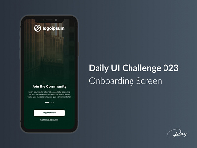 Daily UI Challenge 023 - Onboarding 100 days challenge app design ui