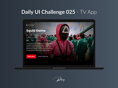 Daily UI Challenge 025 - TV App 100 days challenge app design ui ux