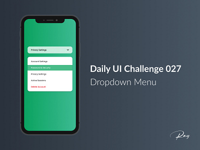 Daily UI Challenge 027 - Dropdown Menu