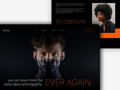 Photography Portfolio Website minimalism photography ui design website