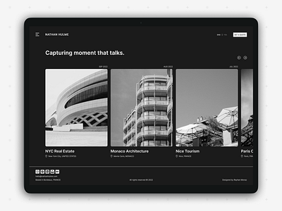 Photographer Portfolio - Website Concept design interface photography ui web website