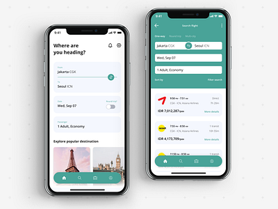 Flight Booking Mobile App - Concept app design travel ui