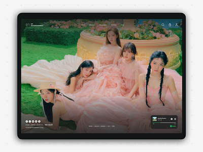 Red Velvet K-Pop Group - Website Concept design kpop musician red velvet ui web website