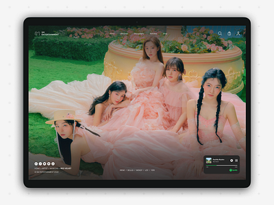 Red Velvet K-Pop Group - Website Concept