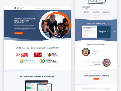 COMET website on WiX branding design ui ux website