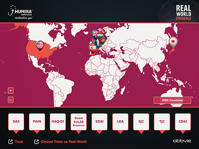 Digital map based web application layout