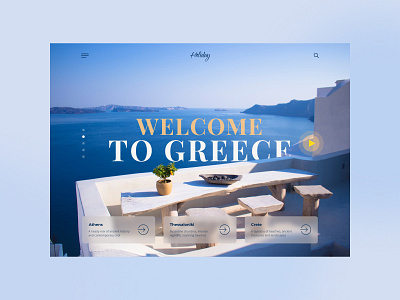 Travel Agency adventure cover design greece greek holiday islands journey landing minimalism tourism travel trip ui ux ux ui ux ui design uxui vacation web design