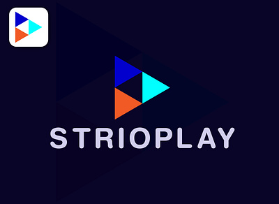 Strioplay music company apps icon logo brand logo brand new branding flat flat minimalist icon logo logo design logo for mobile app logofolio 2021 minimal modern logo