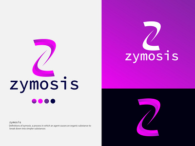 Z letter zymosis brand logo design