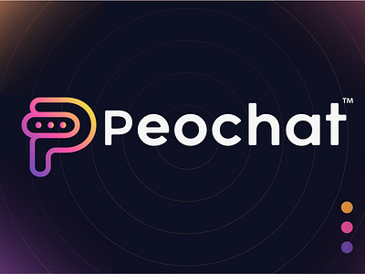 Peochat logo design (p+chat icon) best logo design branding chat icon logo design design a logo flat icon illustration logo logo for app design logo idea logofolio 2022 minimal modern logo p letter chat icon logo typography ui