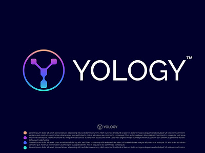 Yology Logo Design asrafuluix best logo branding design flat icon illustration logo logo design minimal modern logo tech logo typography ui yology logo yology logo design