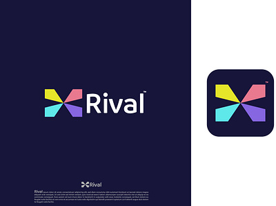 Rival Logo Design asrafuluix best logo best logo designer branding design flat icon iconic logo illustration logo logo maker minimal modern logo rival logo rival logo design techlogo technology logo topoark typography ui