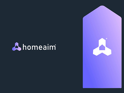 Homeaim Logo Design asraful asrafuluix branding design flat h letter logo home icon logo home logo homeaim icon illustration logo minimal modern logo tech logo typography ui