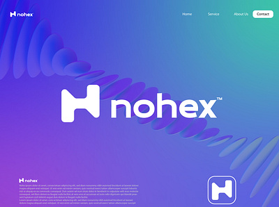 Nohex Logo Design- unused animation asrafuluix branding h letter logo iconic logo illustration letter logo mobile modern logo n letter logo nh nh logo nohex nohex logo print product design tech logo typography ui web design