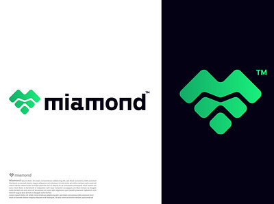 Miamond Logo Design- unused animation asrafuluix best diamond best logo in the world branding clean logo creative logo diamond diamond icon diamond logo iconic logo illustration logo design miamond logo modern logo print product design tech logo typography web design