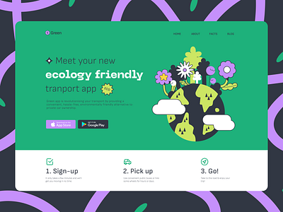 Landing page for GREEN app