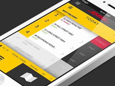 DHL Concept App ui user interface design ux