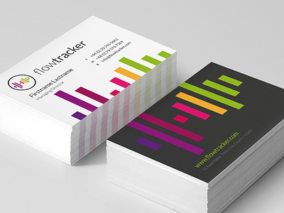 Flowtracker Business Cards branding business cards stationary