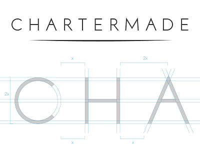 Chartermade Logo branding clean geometric logo type