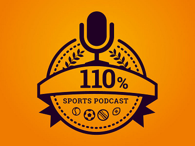 110% Sports Podcast Logo logo podcast sports