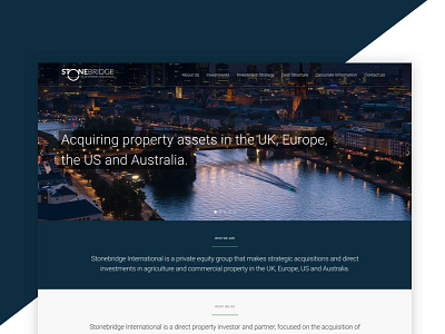 Stonebridge Investment Holdings - Website branding homepage ui ux website