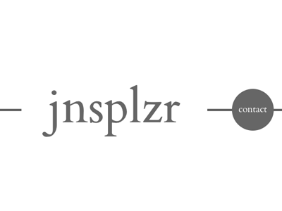 jnsplzr minimalism typography webdesign