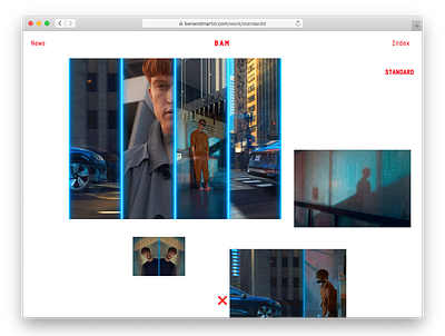 BAM Project Pages cologne cursor interaction grid modular system photography web