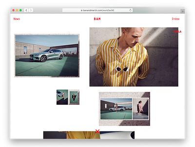 BAM Project Pages cologne cursor interaction grid modular system photography web