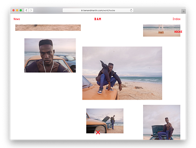 BAM Project Pages cologne cursor interaction grid modular system photography web
