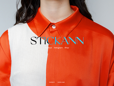 STICKANN blur css effects fashion model photography splash page stickann transition web