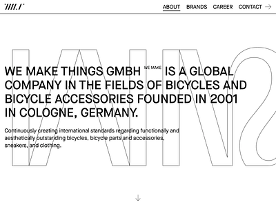 WE MAKE THINGS bicycle bike bmx cologne contemporary webdesign interaction design ui ux webdesign website wemakethings wmt