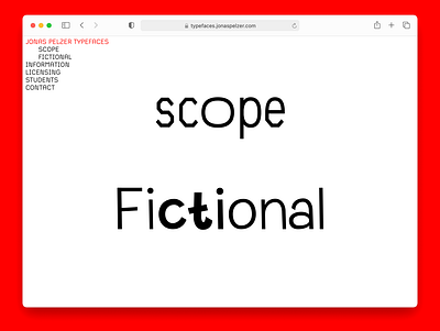 Jonas Pelzer Typefaces fictional scope type design type foundry typography website