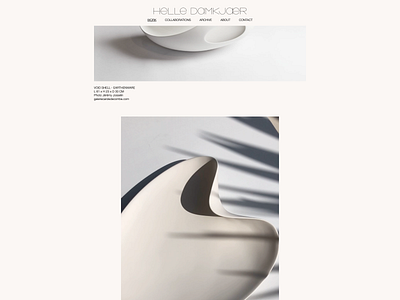 Helle Damkjær ceramic artist danish designer web development website
