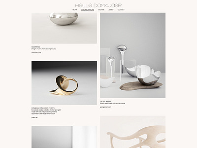Helle Damkjær ceramic artist danish designer portfolio web development website