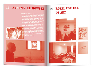 Documentation 3 andrzej klimowski graphic design london print red royal college of art