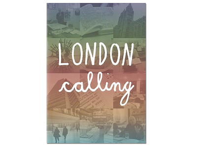 london calling booklet colorful hand lettering london calling print