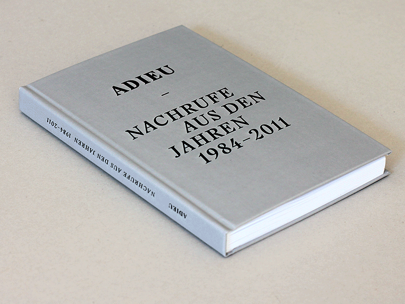 ADIEU book death obituaries print