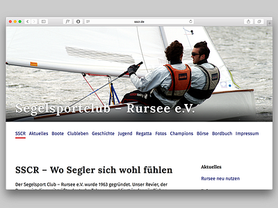 SSCR boats rwd sailing webdesign wordpress