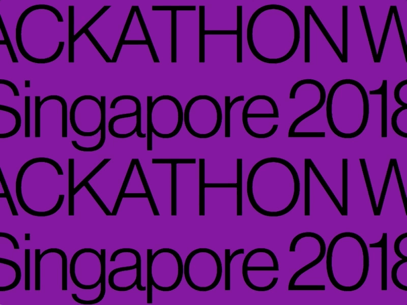 Work Hackathon Singapore animated type animation event hackathon singapore typography ui ux vitra web