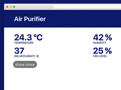 Air Purifier app app design engineering frontend internet of things iot mobile responsive ui user interface web application