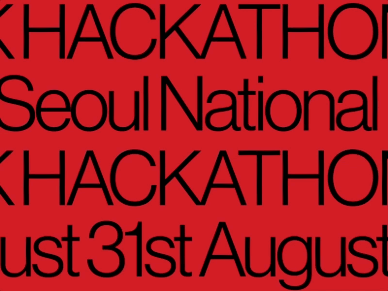 Work Hackathon Seoul animation digital interaction seoul south korea typography vitra web