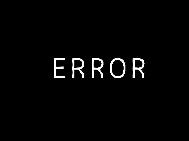 ERROR by Jonas Pelzer on Dribbble