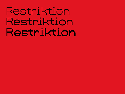 Restriktion scope type design typography