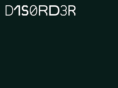 D1S0RD3R scope type design typogaphy